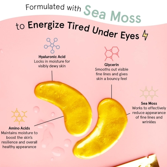 GRACE & STELLA Gold Eye Masks - Picture 3 of 9